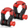 2 Pack 3/4" D Ring Shackle with 7/8" Screw Pin 66139 lbs Break Strength
