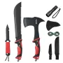 Camping Hatchet Machete Knife Set Sheath Jagt Kniv Lommelygte