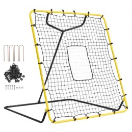 Baseball og softball rebounder net 4x4,5 ft pitchback justerbare vinkler