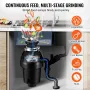 Garbage Disposal 1 HP Continuous Food Waste Disposer 3960 RPM EZ Connect