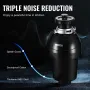 Garbage Disposal 1 HP Continuous Food Waste Disposer 3960 RPM EZ Connect