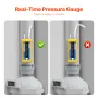 4 to 4.5 inch Radon Fan Installation Kit, Quiet 260CFM Radon Mitigation Fan System Kit with 2 Couplers, Pressure Indicator, Wate