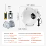 4 to 4.5 inch Radon Fan Installation Kit, Quiet 260CFM Radon Mitigation Fan System Kit with 2 Couplers, Pressure Indicator, Wate
