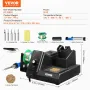 Soldering Iron Station, 80W Digital Display Soldering Station Kit with 5 Soldering Tips, Lead-Free Solder, Solder Sucker, Tweeze