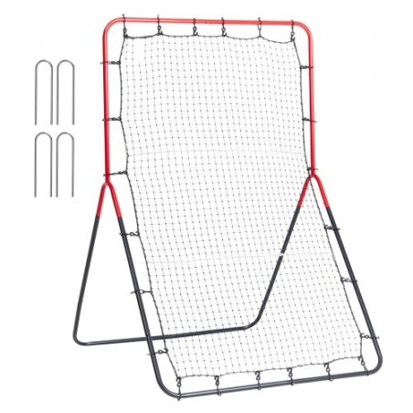Baseball og softball rebounder Net 3x4,5 ft pitchback 3-vejs træner
