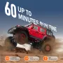 Remote Control Car, 1:24 Scale RC Car for Kids, All Terrain 4WD Off-Road Truck with Full Lighting & 2 Rechargeable Batteries, 2-