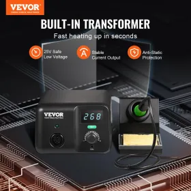 Lodning Iron Station 70W LCD Display Soldering Station Kit 122 ° F-932 ° F
