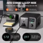 Soldering Iron Station, 70W Digital Display Soldering Station Kit, 122°F- 932°F Temp Control & Built-in Transformer, Auto Standb