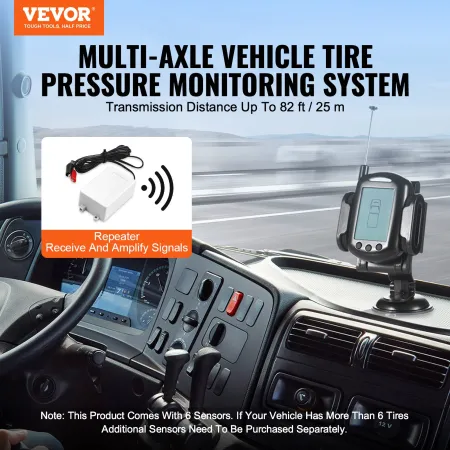 RV Tire Pressure Monitoring System Real Time Trailer TPMS 6