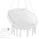 Hammock Swinging Chair MacramÃ© Hanging Chair with Cushion Indoor & Outdoor