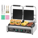 Commercial Panini Press Grill Electric Sandwich Maker Plate Flat