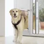 Dog Door for Sliding Glass Door, 75 7/8"-80 11/16" Adjustable Height Doggy Door for Sliding Doors, Aluminum Frame Tempered Glass