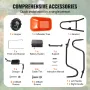 Electric Wheelbarrow Cart, 500W Powered Utility Garden Wagon Dump Cart, 5 Cu. Ft. Load & 330 lbs Capacity with Metal Handle & 16