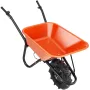 Electric Wheelbarrow Cart, 500W Powered Utility Garden Wagon Dump Cart, 5 Cu. Ft. Load & 330 lbs Capacity with Metal Handle & 16