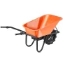 Electric Wheelbarrow Cart, 500W Powered Utility Garden Wagon Dump Cart, 5 Cu. Ft. Load & 330 lbs Capacity with Metal Handle & 16
