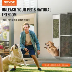 Dog Door for Sliding Glass Door 75 7/8"-80 11/16" Adjustable Height XL