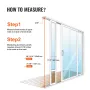 Dog Door for Sliding Glass Door, 75 7/8"-80 11/16" Adjustable Height Doggy Door for Sliding Doors, Aluminum Frame Tempered Glass