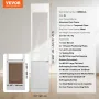 Dog Door for Sliding Glass Door, 75 7/8"-80 11/16" Adjustable Height Doggy Door for Sliding Doors, Aluminum Frame Tempered Glass
