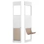 Dog Door for Sliding Glass Door, 75 7/8"-80 11/16" Adjustable Height Doggy Door for Sliding Doors, Aluminum Frame Tempered Glass