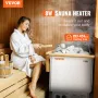 Sauna Heater, 8KW Electric Sauna Stove, 400V 3N Portable Indoor/Outdoor Sauna Heater with 3h Timer, Built-In Controls for 8-12 m