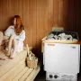 Sauna Heater, 8KW Electric Sauna Stove, 400V 3N Portable Indoor/Outdoor Sauna Heater with 3h Timer, Built-In Controls for 8-12 m