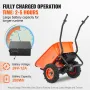 Electric Wheelbarrow Cart, 500W Powered Utility Garden Wagon Dump Cart, 7 Cu. Ft. Load & 573 lbs Capacity with Metal Handle & 16