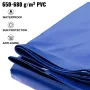 Pool Safety Cover, 4 x 8 m In-ground Pool Cover, Blue PVC Pool Covers, Rectangular Safety Pool Cover Winter Pool Cover Solid Saf