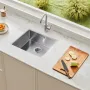 50cm Kitchen Sink Workstation, 304 Stainless Steel Undermount Sinks, Drop-In Single Bowl Farmhouse Basin with Accessories, House