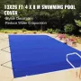 Poolsikkerhedsdækning, 13x26 ft i jorden poolafdækning, blå