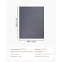 Wool Camping Blanket 1,62x2,23m / 64" x 88" Warm for Camping Hiking Travel Dark Grey