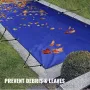 Pool Safety Cover, 4 x 8 m In-ground Pool Cover, Blue PVC Pool Covers, Rectangular Safety Pool Cover Winter Pool Cover Solid Saf