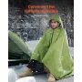 Camping Blanket 2x1,5m (79" x 59") Wearable Warm Stadium Blanket Outdoor Light Green