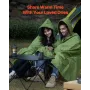 Camping Blanket 2x1,5m (79" x 59") Wearable Warm Stadium Blanket Outdoor Light Green