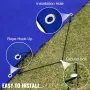 Pool Safety Cover, 4 x 8 m In-ground Pool Cover, Blue PVC Pool Covers, Rectangular Safety Pool Cover Winter Pool Cover Solid Saf