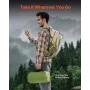 Camping Blanket 2x1,5m (79" x 59") Wearable Warm Stadium Blanket Outdoor Light Green