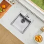 40 cm køkkenvask topmonteret enkelt skål drop-in bassin
