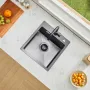 40 cm køkkenvask topmount enkelt skål drop-in bassin rustfrit