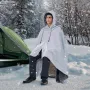 Camping Blanket 2x1.5m (79" x 59") Wearable Warm Stadium Blanket Outdoor Light Grey