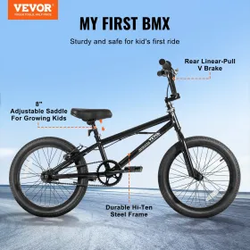 18-tommer BMX Bike Freestyle Bike Men Kids BMX Bicycle Hi-Ten stålramme