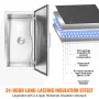 24 "X20" X15 "Drop in is Chest Ice Cooler Ice Bin Rustfrit stål