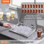 Drop in Ice Chest, 14"L x 12"W x 18"H Stainless Steel Ice Cooler, Commercial Ice Bin with Hinged Cover, 40 qt Outdoor Kitchen Ic