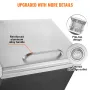 Drop in Ice Chest, 14"L x 12"W x 18"H Stainless Steel Ice Cooler, Commercial Ice Bin with Hinged Cover, 40 qt Outdoor Kitchen Ic
