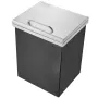 Drop in Ice Chest, 14"L x 12"W x 18"H Stainless Steel Ice Cooler, Commercial Ice Bin with Hinged Cover, 40 qt Outdoor Kitchen Ic
