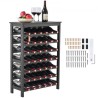 42 Bottle 7-Tier Modular Wine Rack Bamboo Wood Display Shelf with TableTop