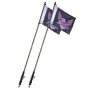 LED piskelys 2pcs 3ft RGB antenne lys med flag fjernapp ATV UTV