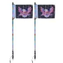 2 PCS 3 FT Whip Light, APP & RF Remote Control Led Whip Light, Waterproof RGB Chasing Lighted Whips with 4 Flags, for UTVs, ATVs