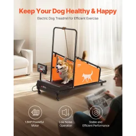 Dog Treadmill for Medium Dogs, 200 lbs Weight Capacity, Electric Dog Running Machine with 3 Adjustable Ramps, Indoor Pet Treadmi