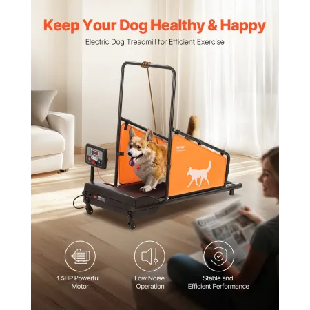 Dog Treadmill for Medium Dogs, 200 lbs Weight Capacity, Electric Dog Running Machine with 3 Adjustable Ramps, Indoor Pet Treadmi