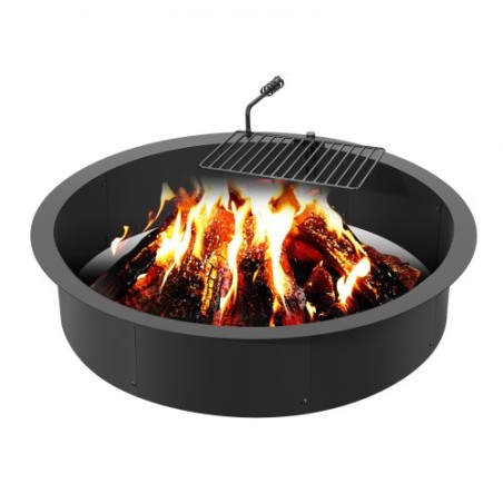 Fire Pit Ring m/ BBQ Brandring 40 tommer ydre stål DIY CAMPFIRE FIREPIT