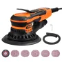 Random Orbital Sander 6-Inch, 350W Brushless Orbital Sander, 10,000 PRM 6 Variable Speed Electric Palm Sander with 10PCS Sandpap
